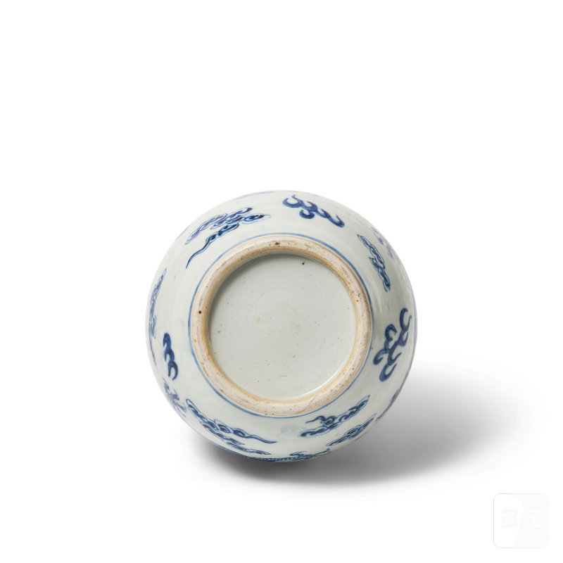 清 十九世紀 青花雲龍紋葫蘆瓶 | GRAND VASE DOUBLE GOURDE EN PORCELAINE BLEU BLANC - 图2